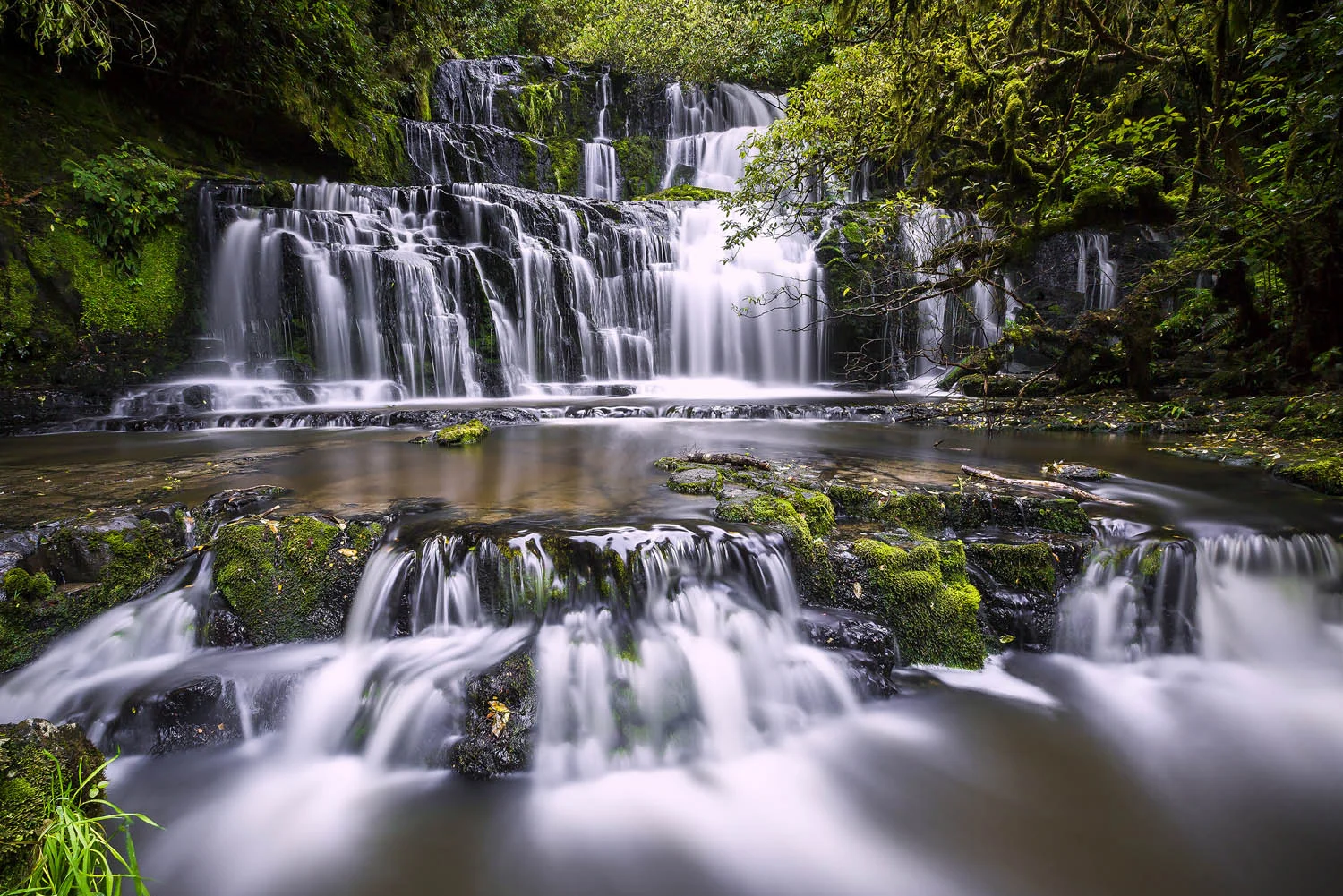 Purakaunui Falls, The Catlins. New Zealand.