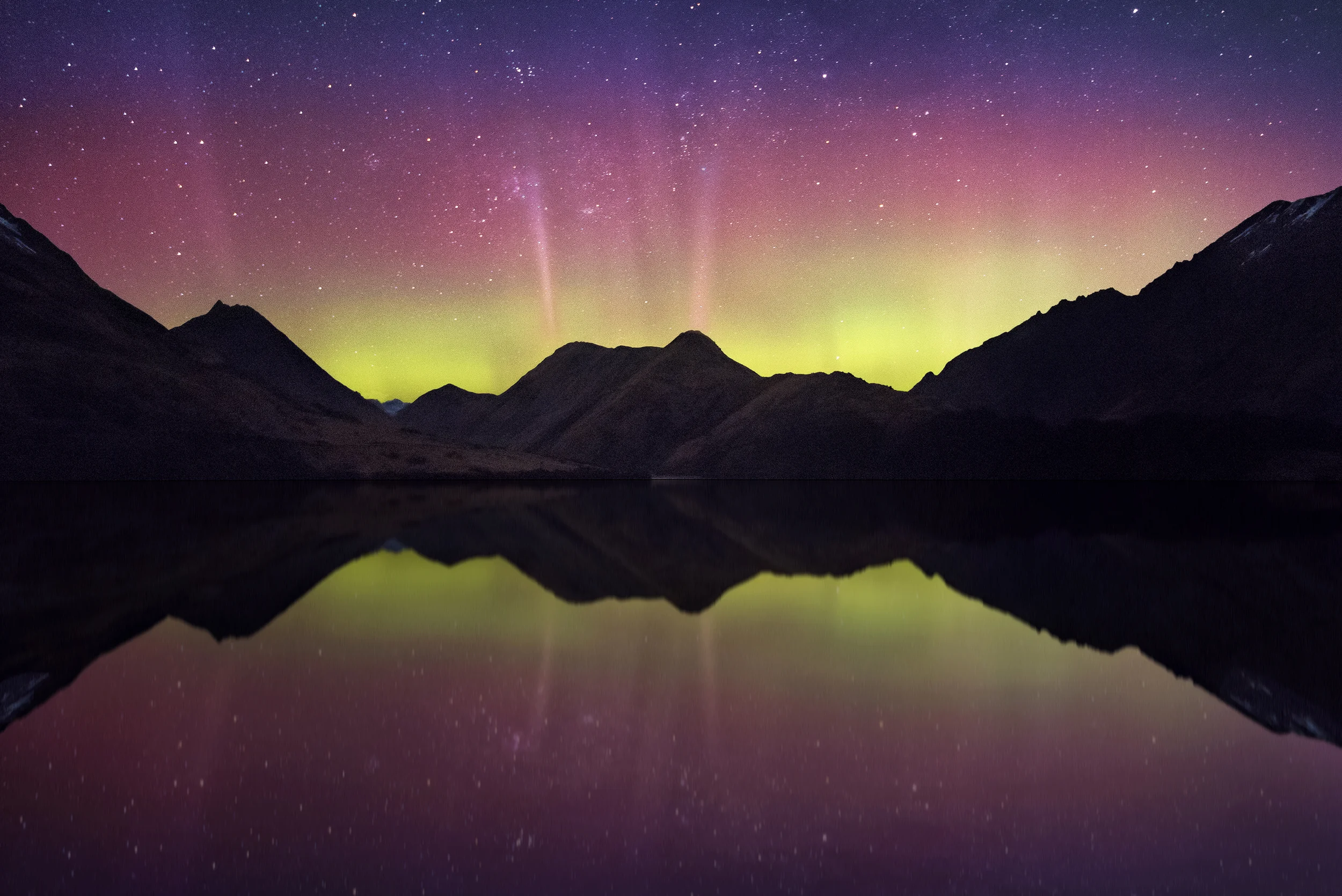 Lake Moke Aurora, New Zealand