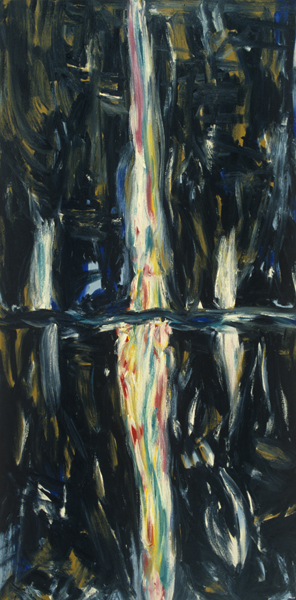   Bone Fire , 1991. Oil on linen. 96 x 48 in. 