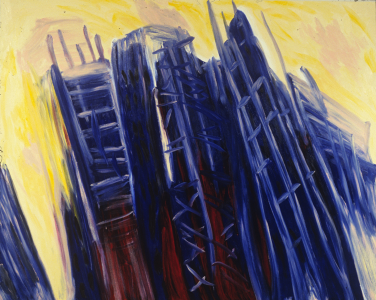   Yellow Sky , 1986. Oil on linen. 96 x 120 in. 
