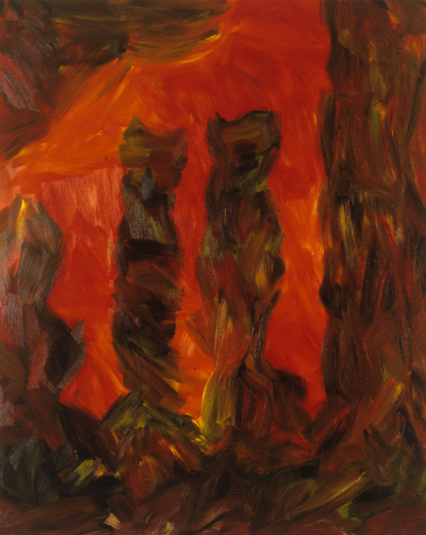   Across the River , 1988. Oil on linen. 72 x 60 in. 