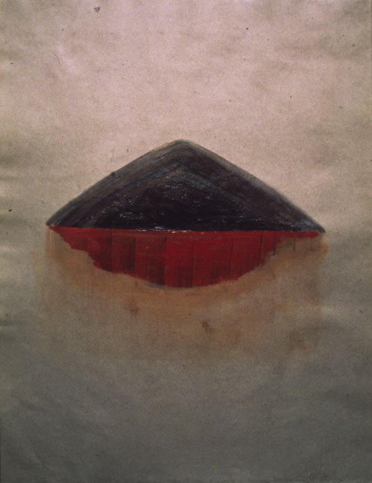   Reflection , 1976. Oil on paper. 31 x 23 in. 