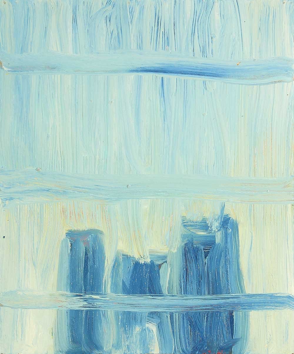   Blue Wash , 2011–14. Oil on panel. 12 x 10 in. 