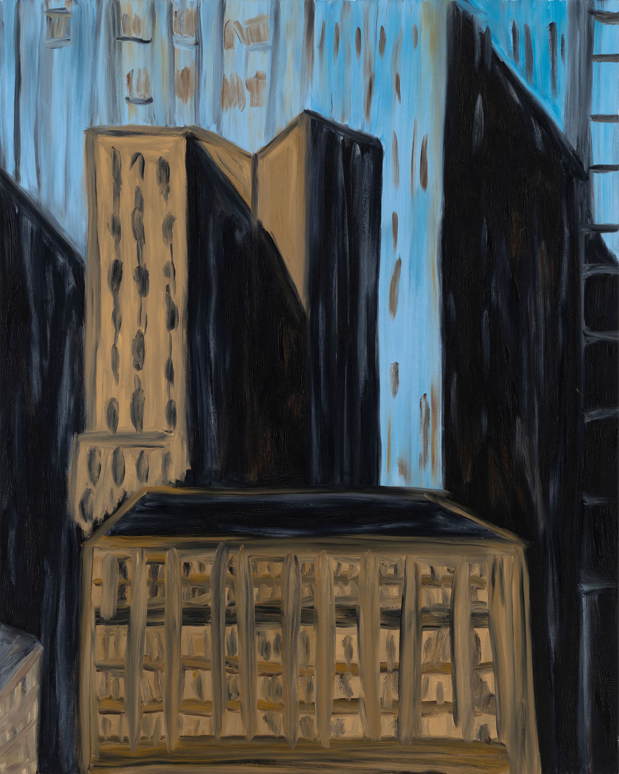   John Street , 1989. Oil on linen. 90 x 72 in. 