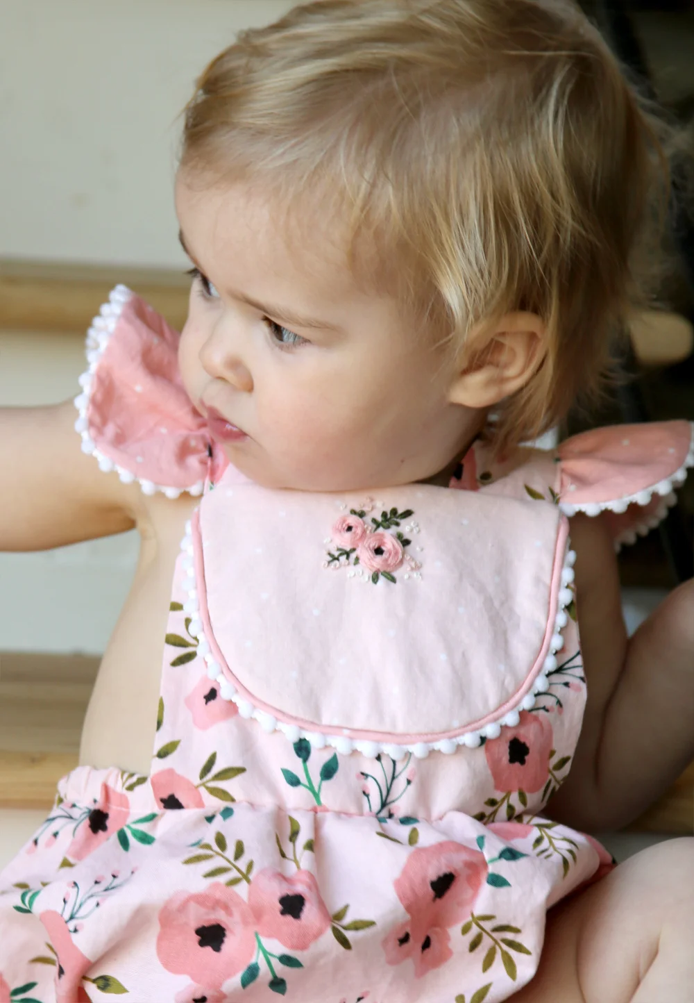 Handmade Pink Romper for Toddler Girl .jpg