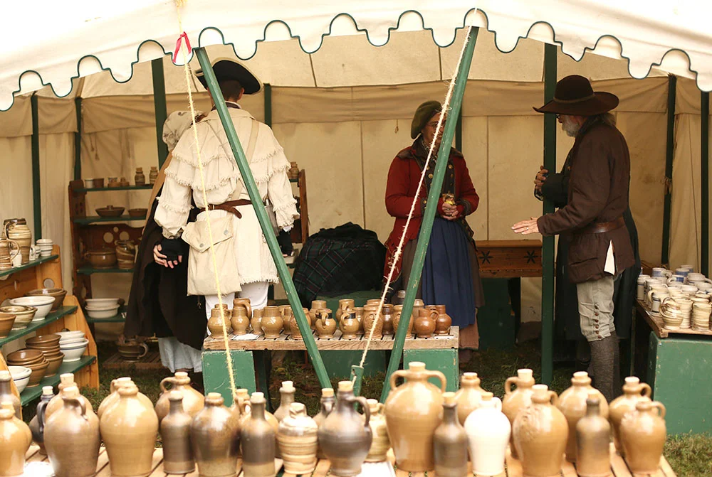 An example of what the market fair booths look like.
