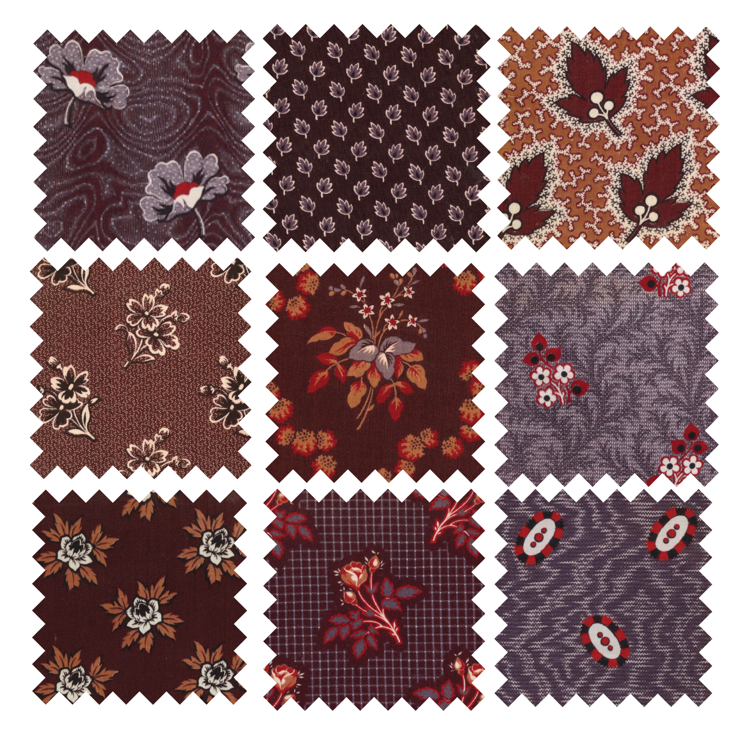 Prints from an 1850’s Swatch Book
