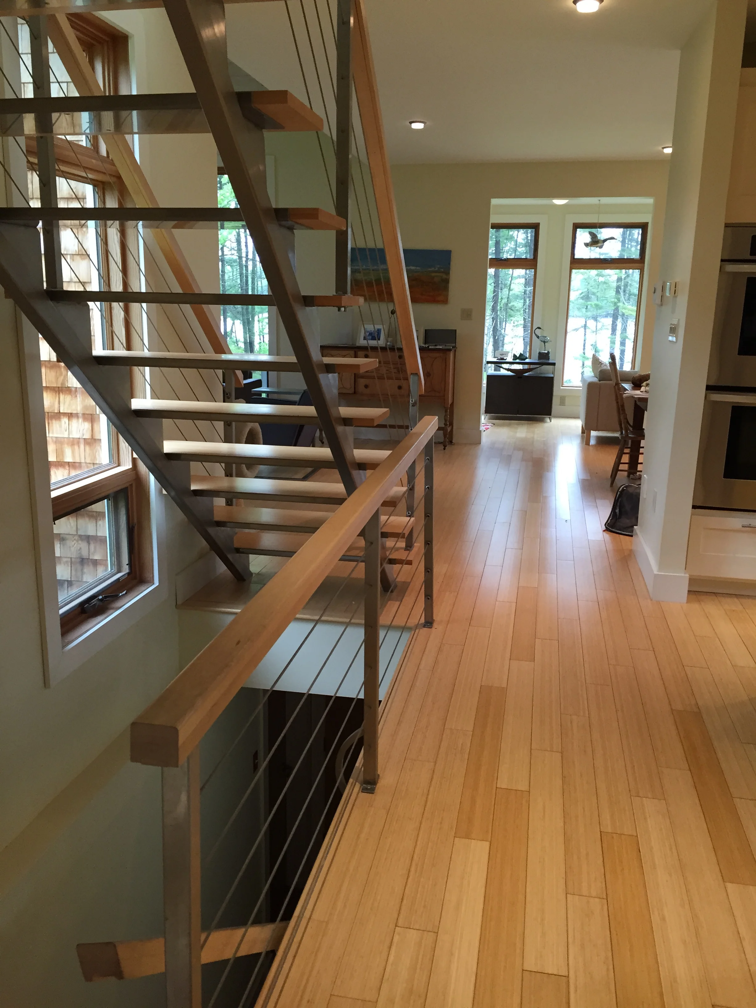 Bamboo & Stainless Steel Stair