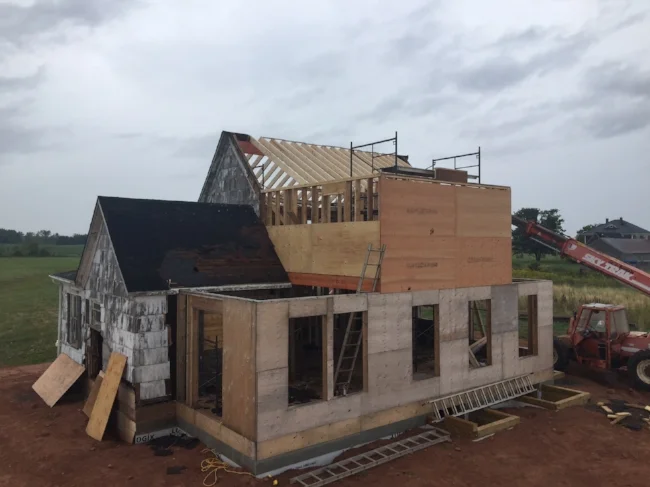 Sheathing and Framing the Addition