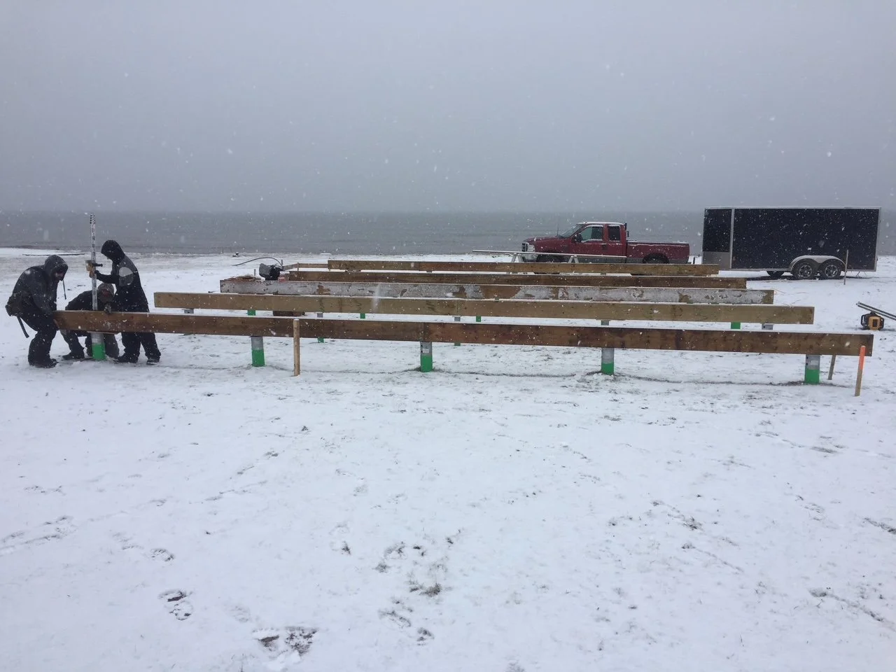 Screw piles & Beams installation