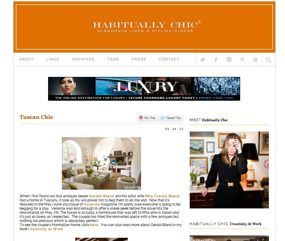 Habitually Chic: Tuscan Chic