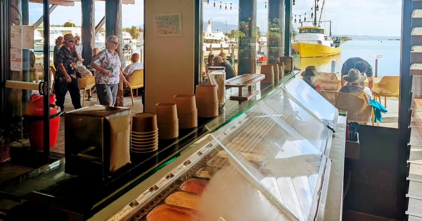 The Clinic is open every day, 9.30am-5.30pm 🍦☕🍦
And the view that we experience every day is always the same, and always different. We love being here ❤️

#bermaguifishermenswharf #gelateriaartigianale #bermaguinsw #bermaguifood #nardioutdoor