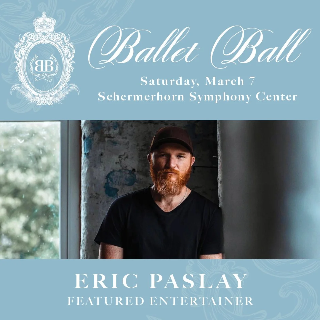 ERIC PASLAY TO HEADLINE NASHVILLE BALLET’S 37TH ANNUAL BALLET BALL THIS SATURDAY AT SCHERMERHORN SYMPHONY CENTER