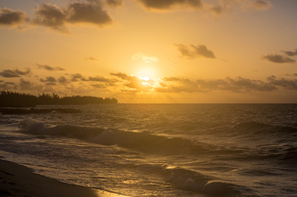 A few minutes after sunrise over Grand Bahama island.
