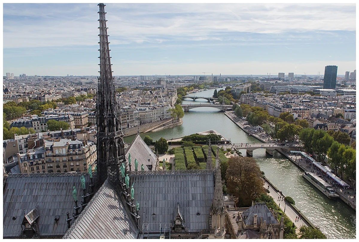 The spire that fell in yesterday’s fire