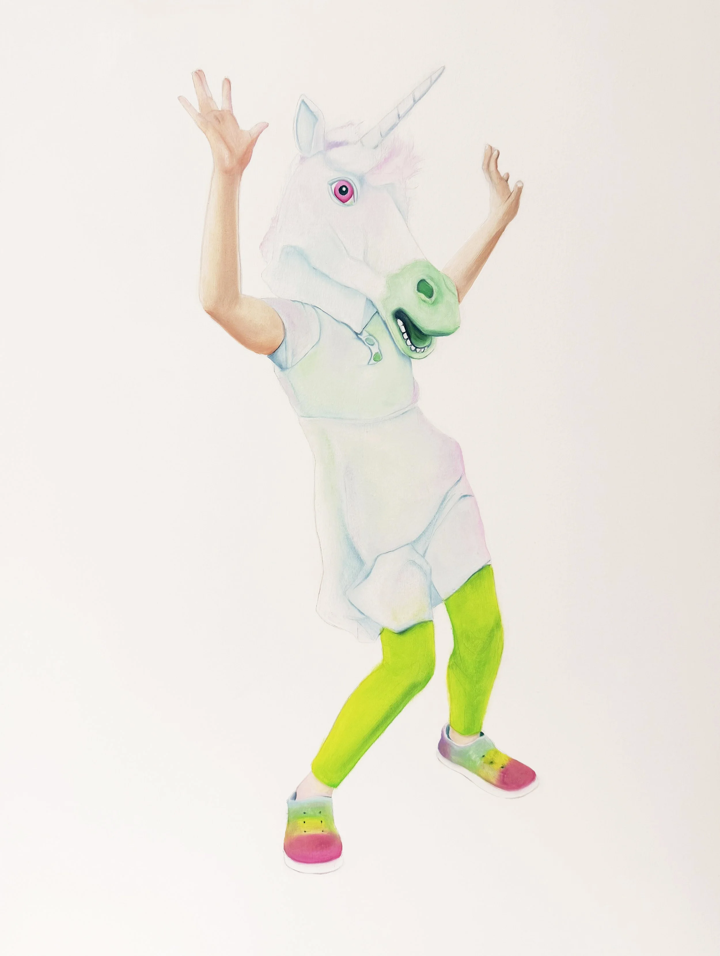 first born unicorn hands up green legs.jpg