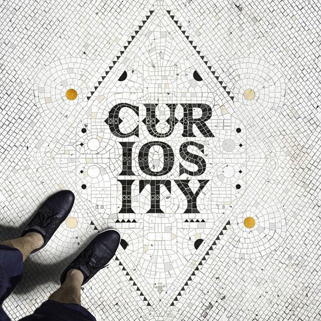 Curiosity. A new #fauxsaic based on a #typographic artwork i have done recently. #RobertoConti2018 #graphism #vectorart #lettering #graphidesigndaily #logodesigns #quote #infographic #fauxsaics #drawing #typographyinspired #monoline #vectorillustrati