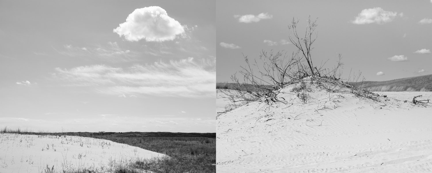 Sand Dune Encroaching on Grasslands | Tenuously Stabilizing Vegetation