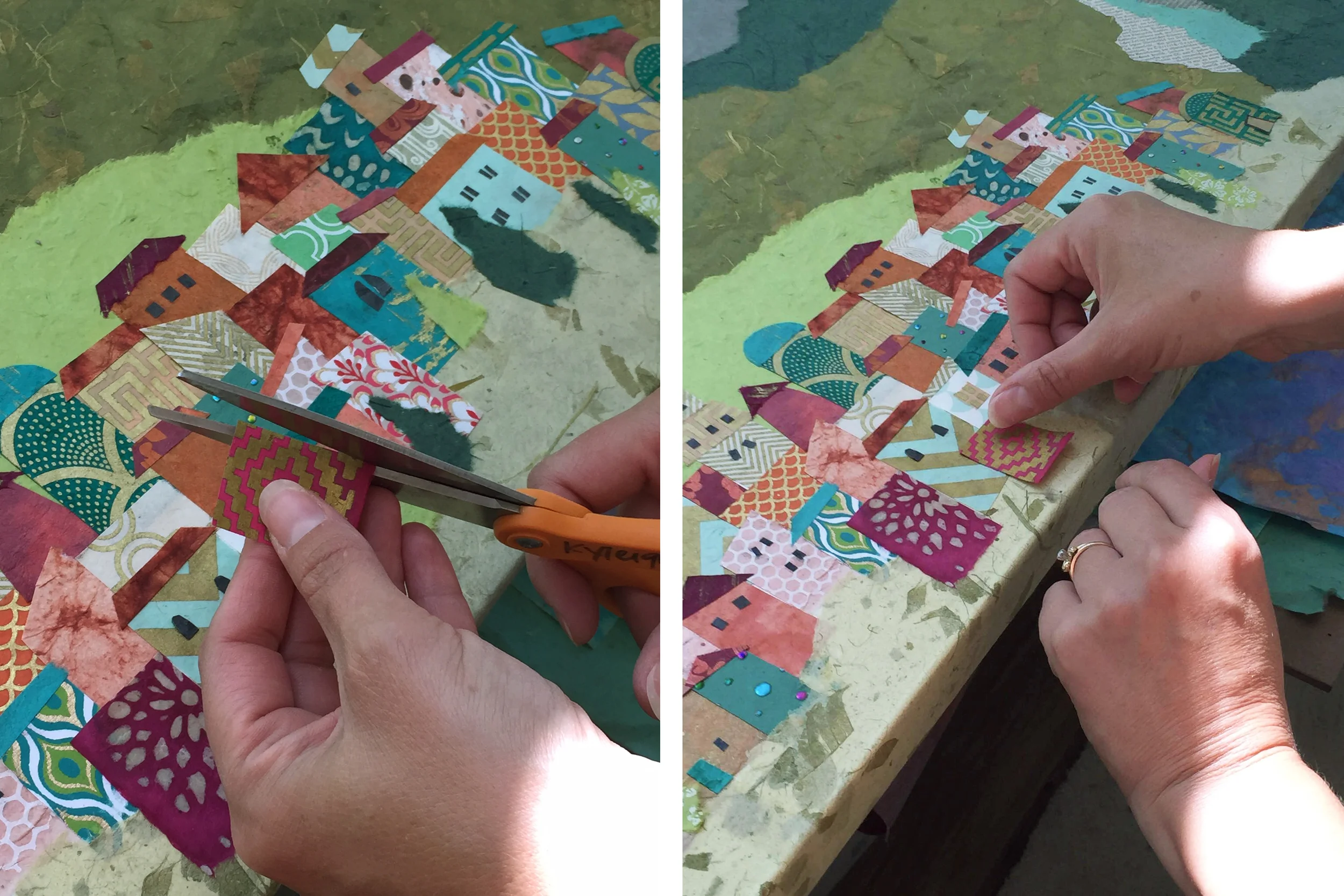 Cutting and placing