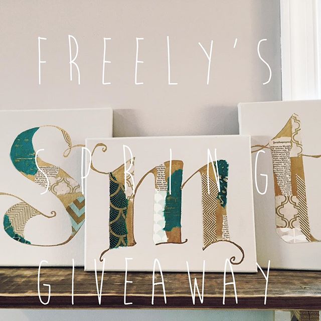 🌷Happy spring, everyone! 🌷 In honor of the season's newness, Freely is doing its first-ever giveaway! First, follow Freely on Instagram, then tag two (or more) friends to be entered to win a custom collage monogram made by our very own @julieminter