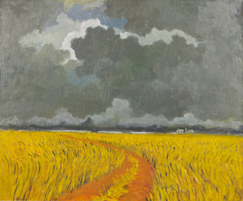 "Bradley Wheat Fields & Storm Clouds"