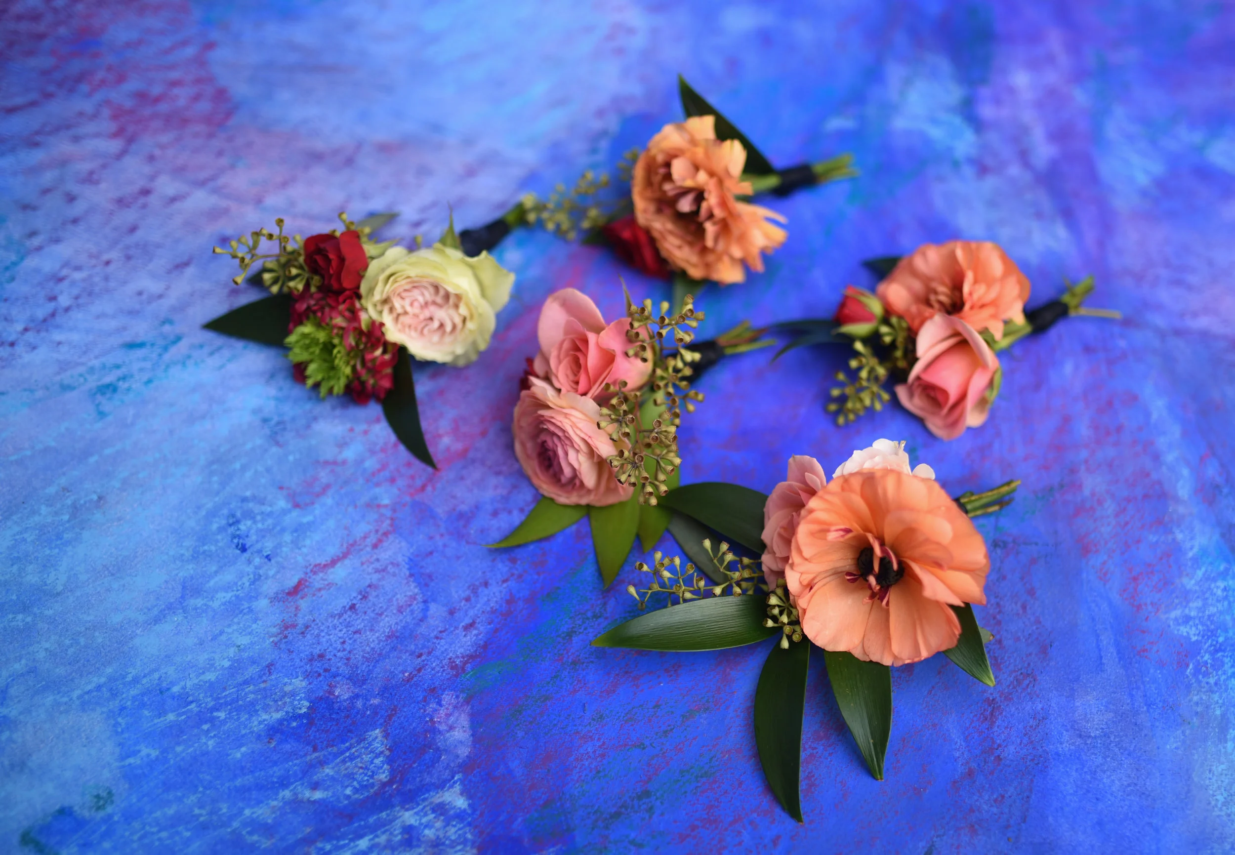 Early Spring Wedding boutonnieres
