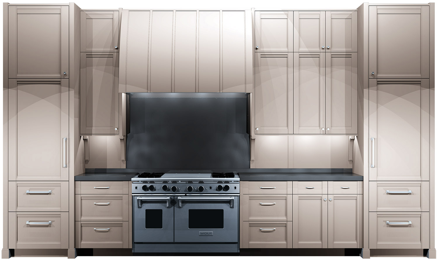 Glasgow stacked cabinets with cooking