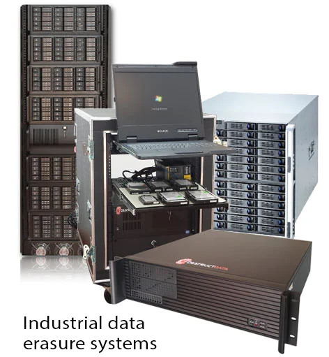 DestructData develops and builds the industry's widest range of industrial data erasure systems, including processing facility erasure systems , on-site erasure services appliances and mobile platforms .