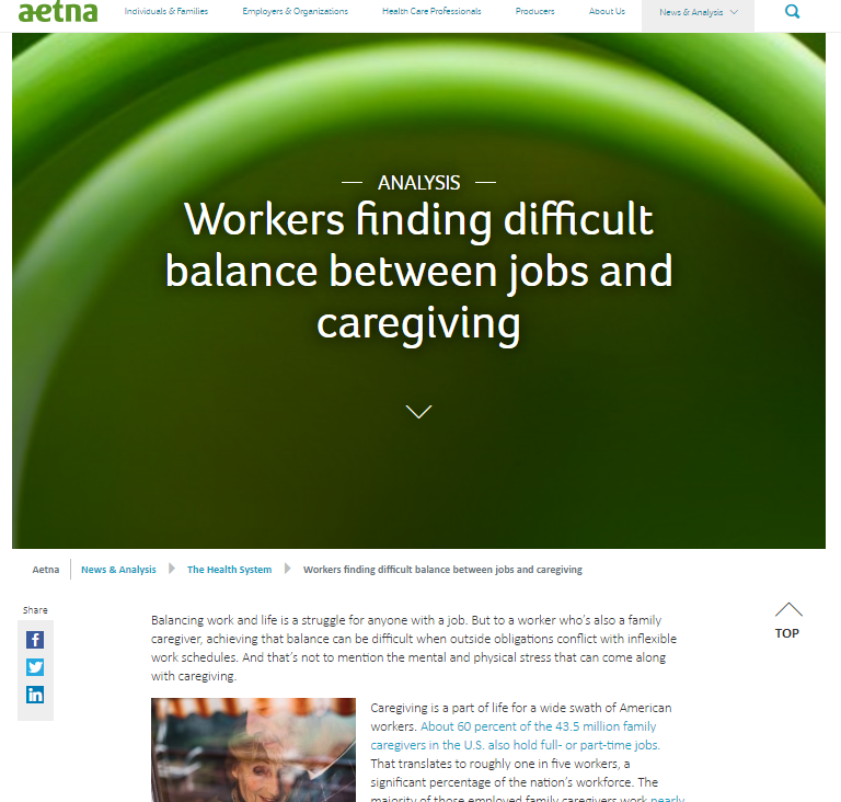 Balancing work and caregiving