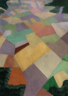 Richard Carline, "Pattern of French Fields behind Front Lines," July 1918