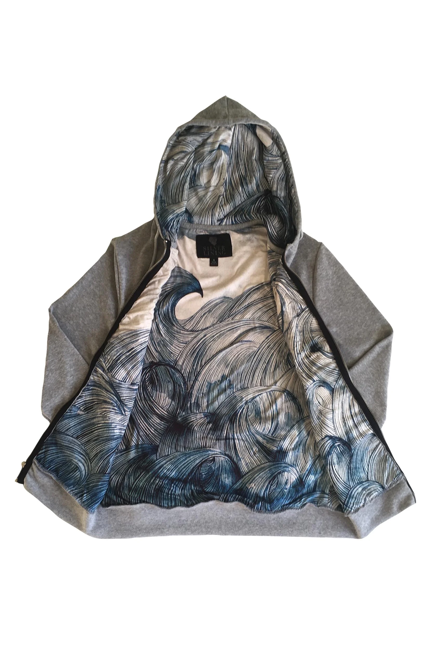 Linda Fahey Silver Lining Wave Hoodie