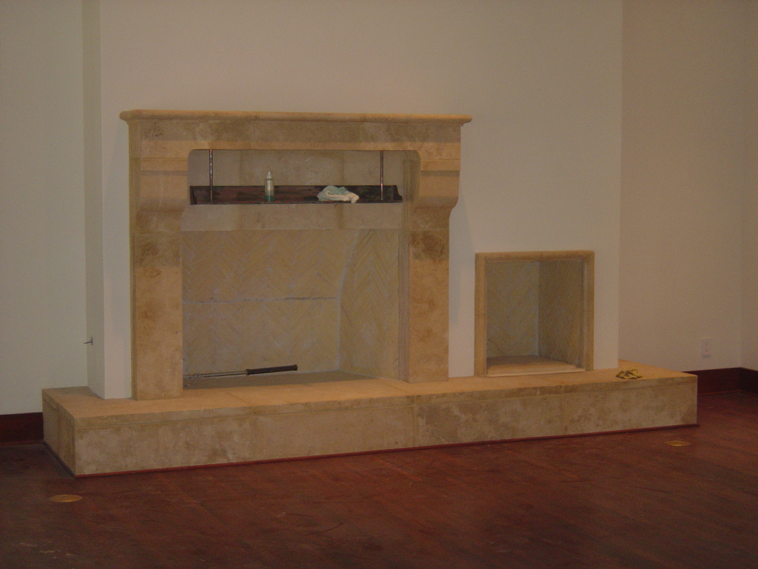 Stone fireplace cleaning