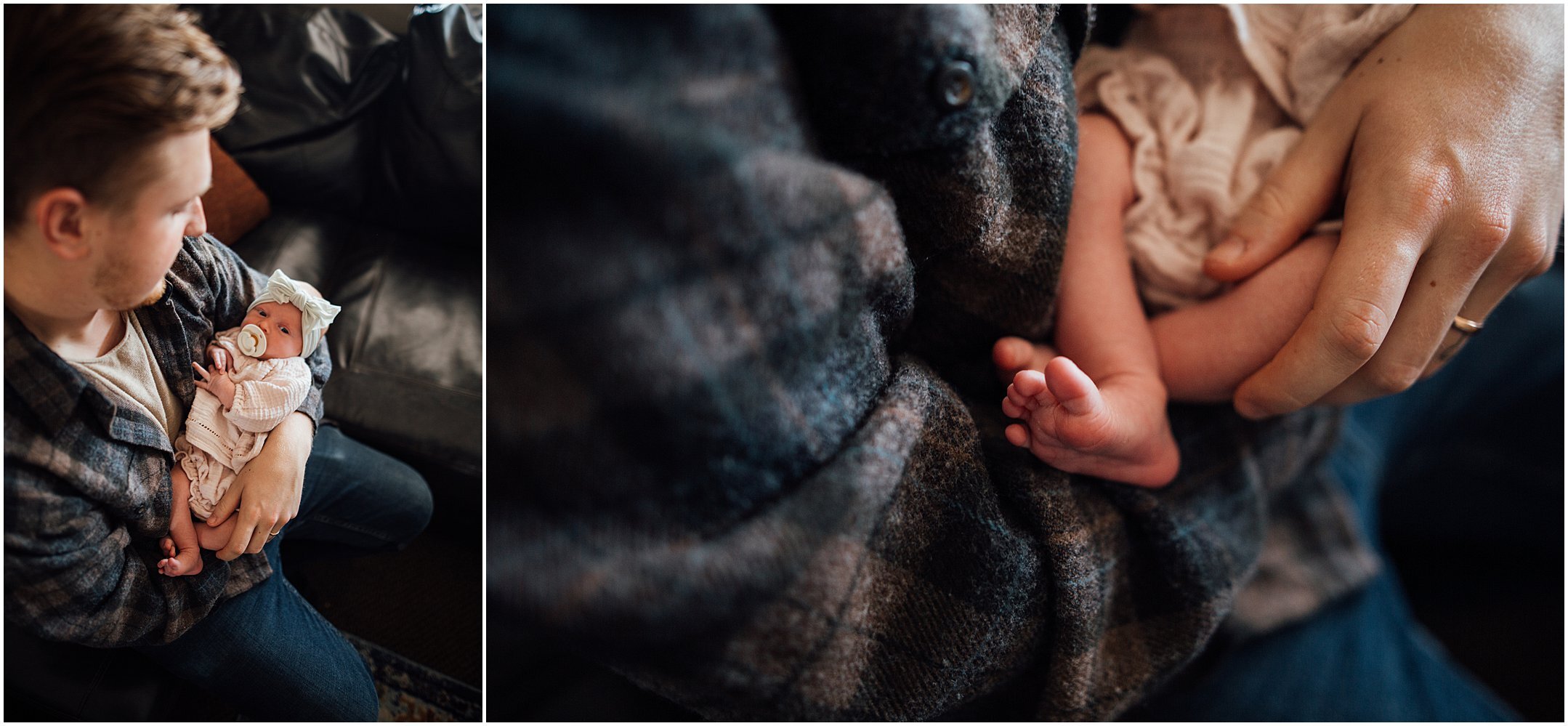 Kelly Lovan Photography | southern indiana newborn photography | father and daughter photo | father and baby photo 