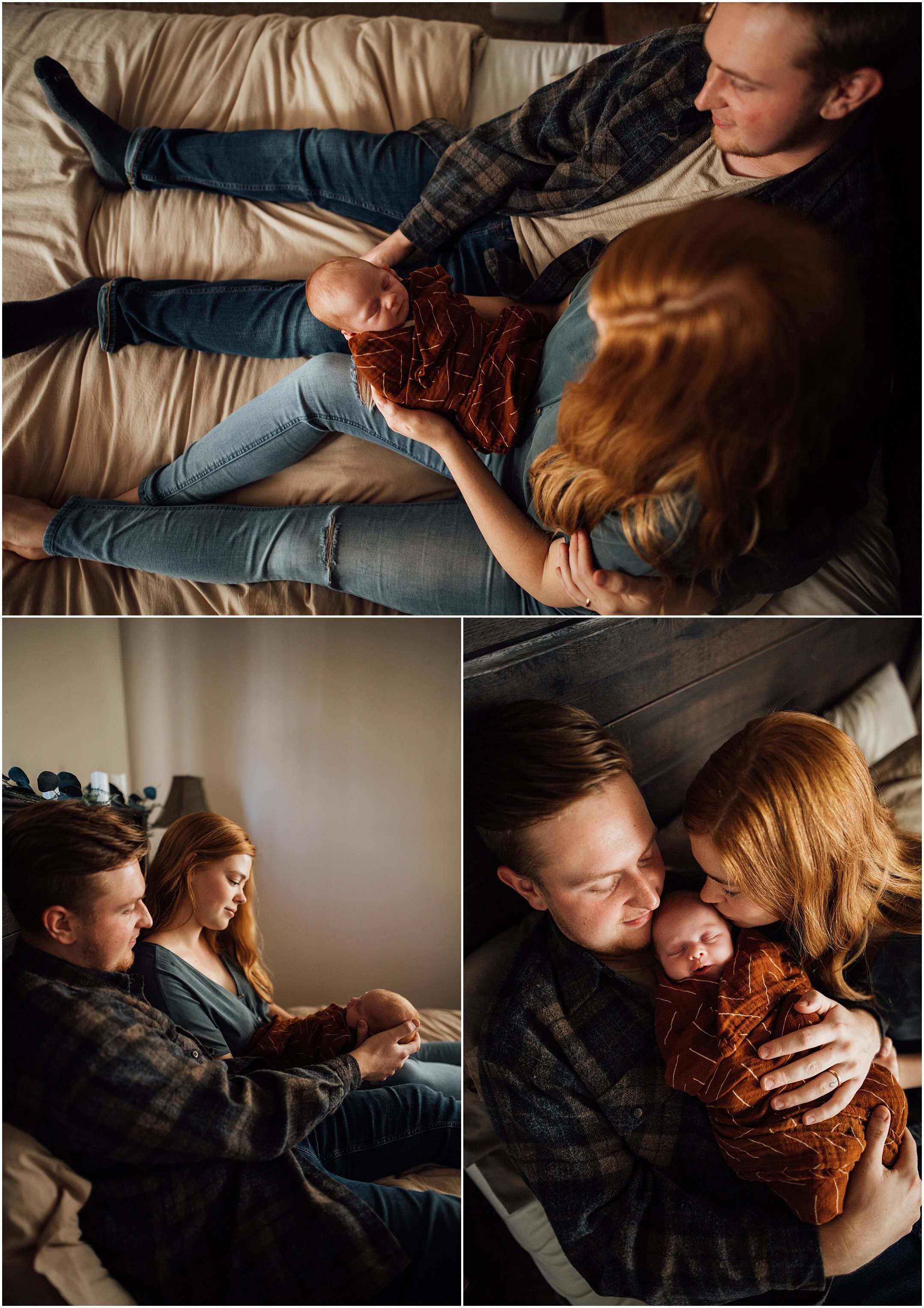 Kelly Lovan Photography | southern indiana newborn photographer | newborn photography style | newborn photography posing ideas | newborn photo mom and dad | newborn photos snuggling 