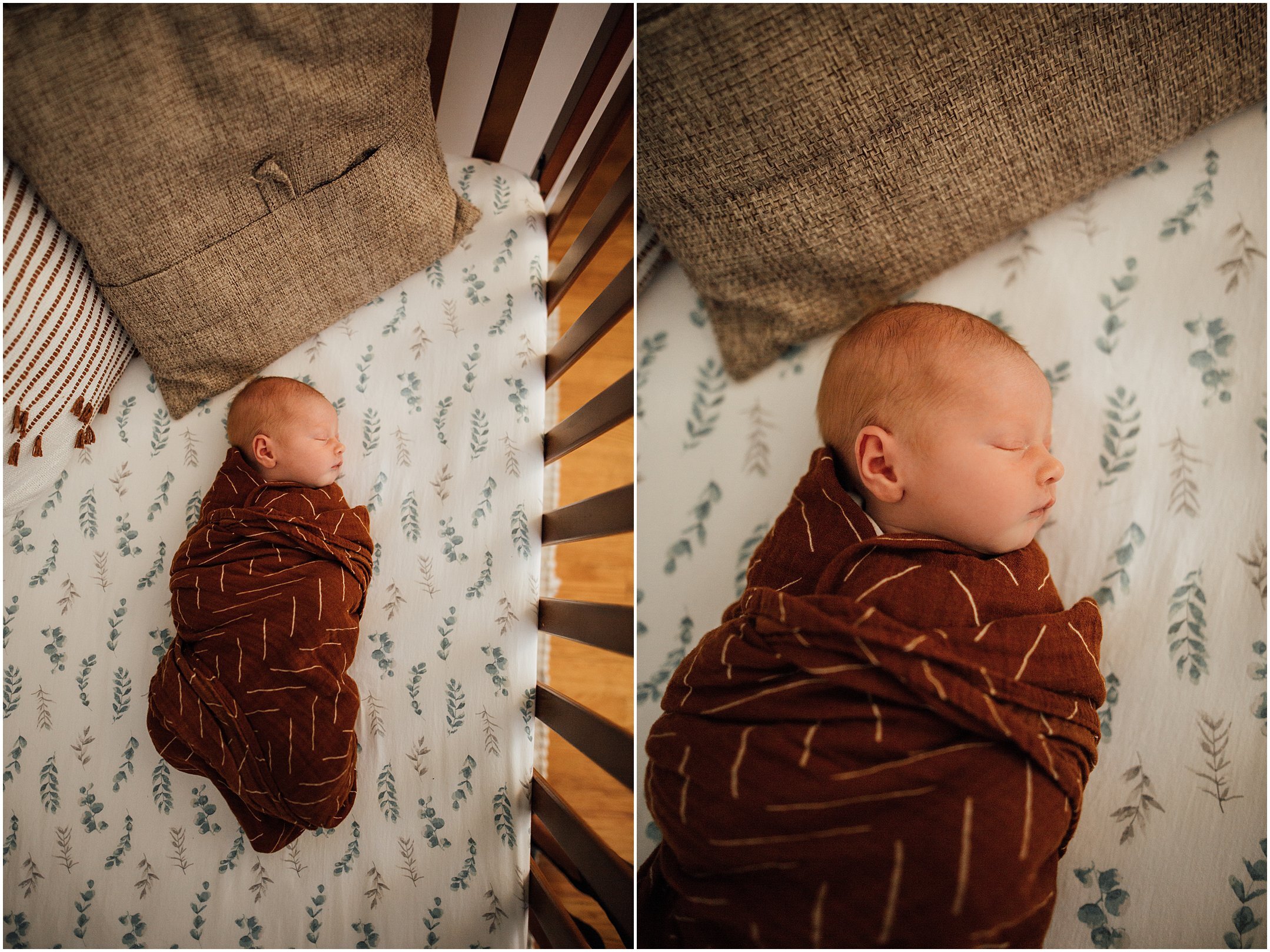 Kelly Lovan Photography | southern indiana newborn photography | simple newborn photo in crib