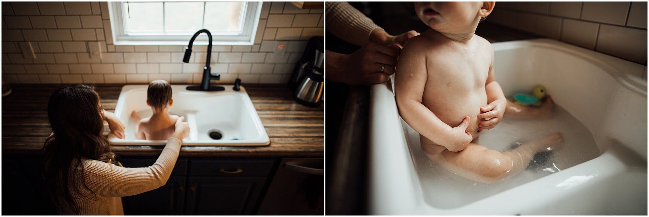 Kelly lovan photography | one year old | sink bath photos