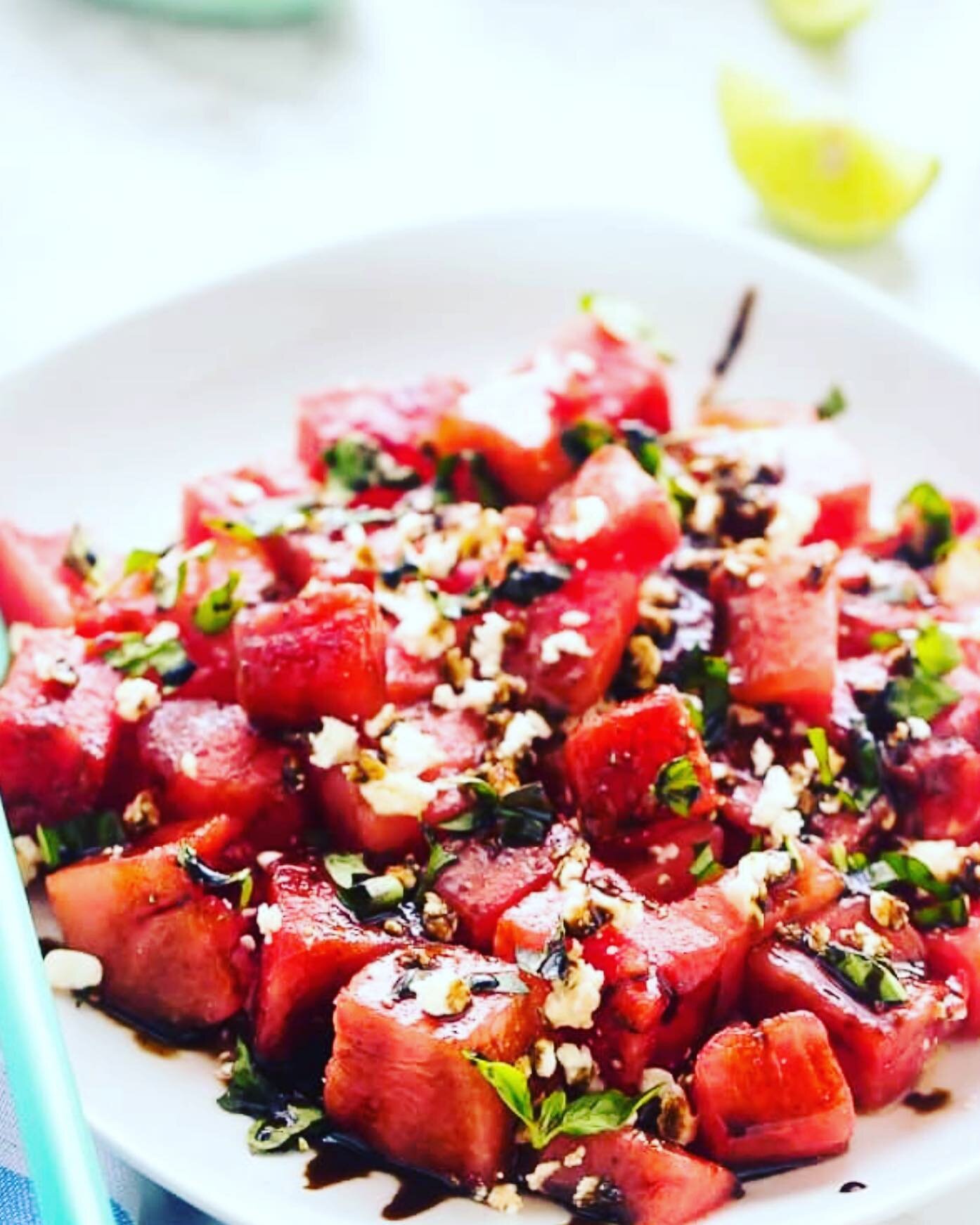 It&rsquo;s summertime here at Melt &amp; we are featuring a seasonal Watermelon Salad! Fresh seedless watermelon, feta cheese, mint, red onion, chopped candy pecans over mixed greens topped with our house-made balsamic reduction with raspberry vinaig