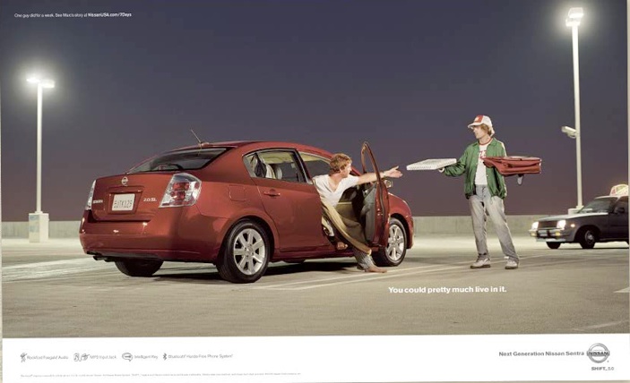 Nissan Sentra "7 Days" print campaign