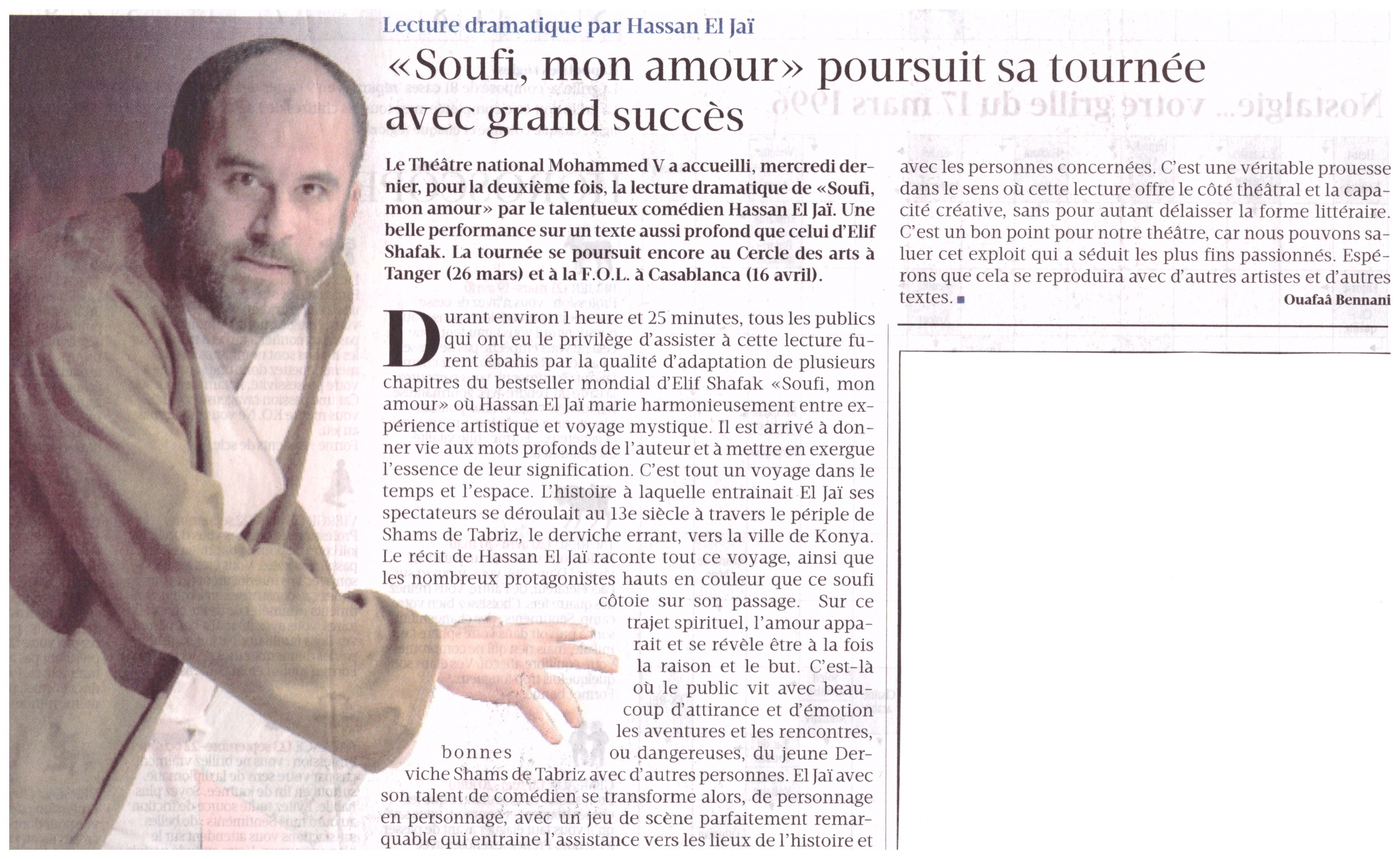 Published in "Le Matin" - March 17th, 2016