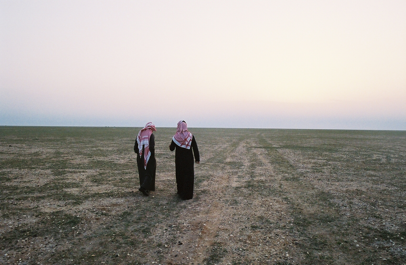 Saudi tribesmen search for desert truffles.