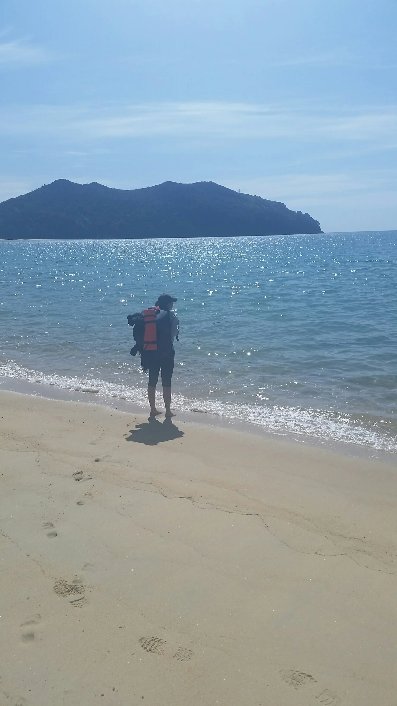 A few parts of my hike on day 2 wad walking along the sandy shorelines. Of course I had to take off my boots and stretch out my sore feet.