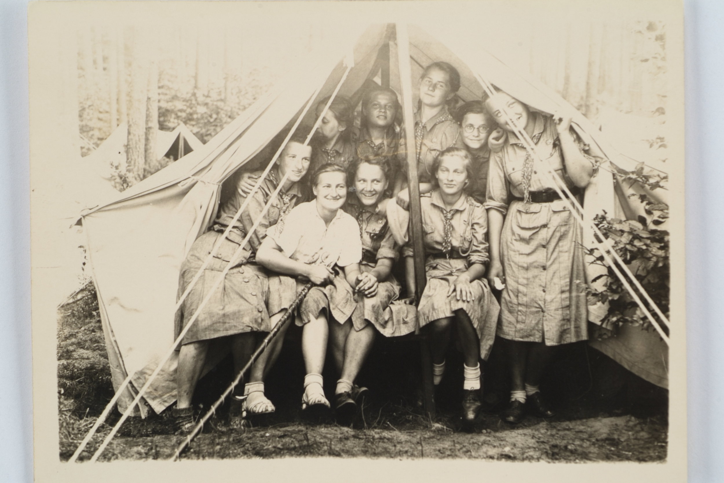 Wanda Poltawska with her Girl Scout Troop