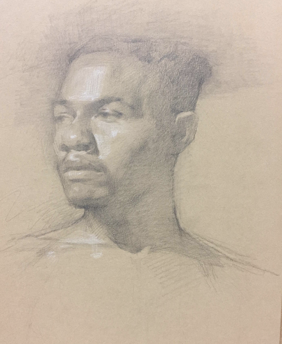 Najee in Graphite Portrait on Chipboard by Colleen Barry.png