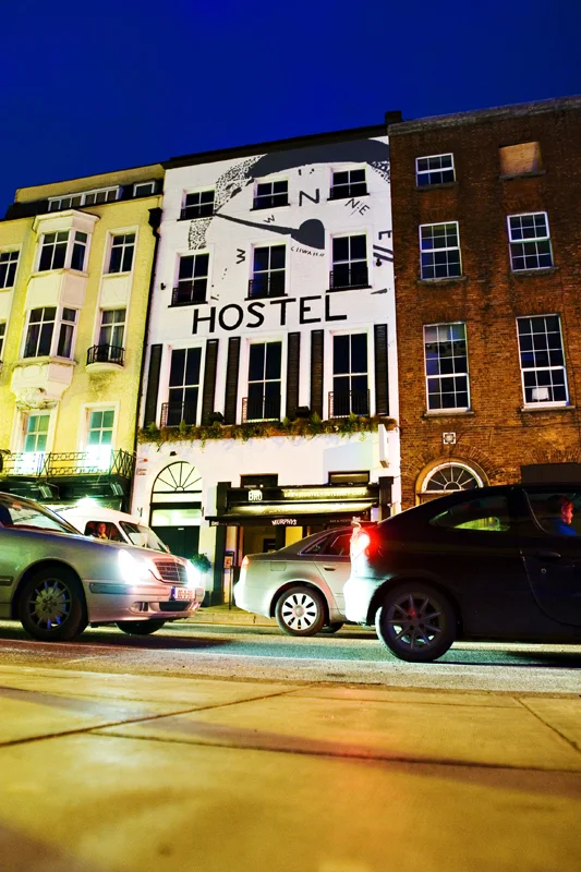 Irish hostel photographed at night. san diego commercial photography, san diego commercial photographer, southern California commercial photography, southern California commercial photographer
