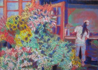 Piedmont Avenue Flower Stand.