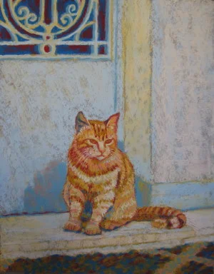 Greek Cat with Iron Window.