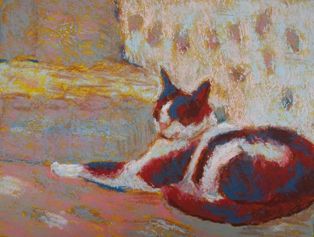 Greek Cat Near Steps.