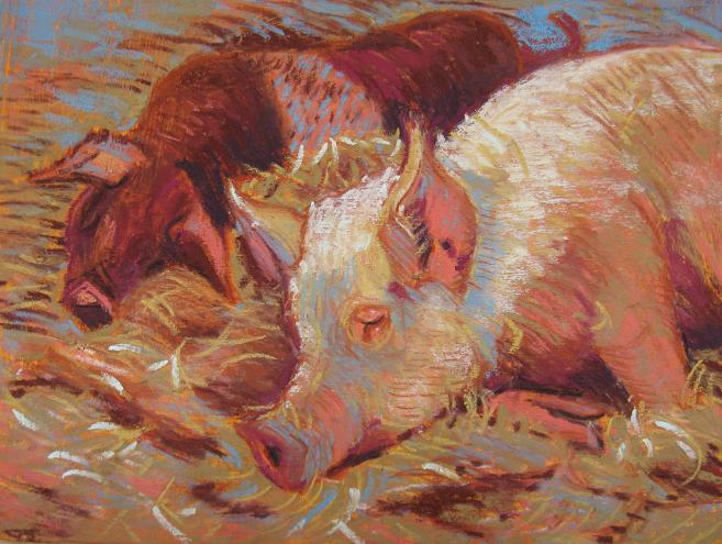 Two Sleeping Pigs.