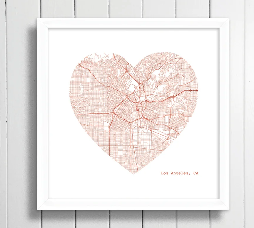 LA downtown heart framed.jpg
