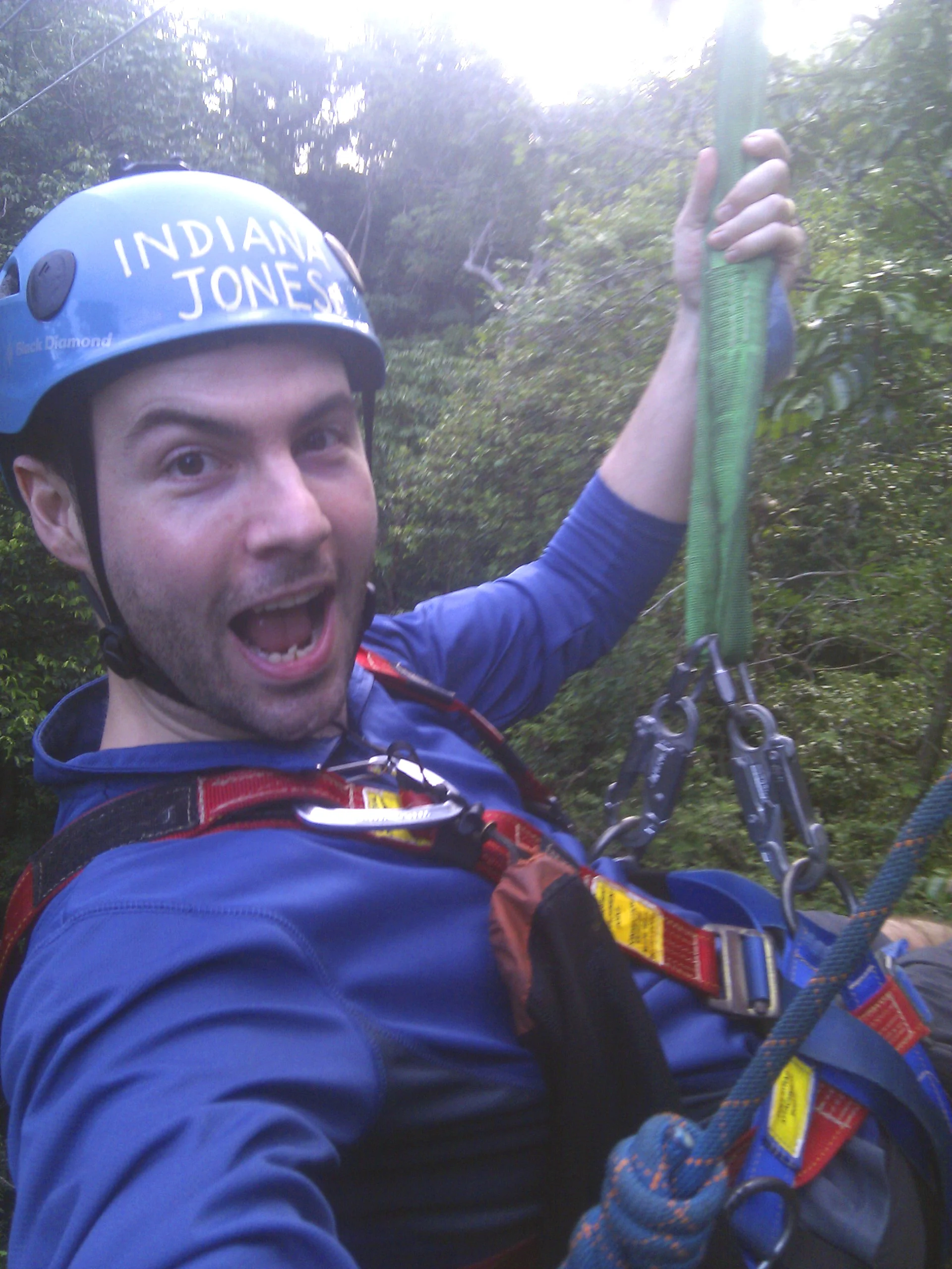 It's a tough job.... Chris Chanjones staying professional in the canopy of the Daintree Rainforest